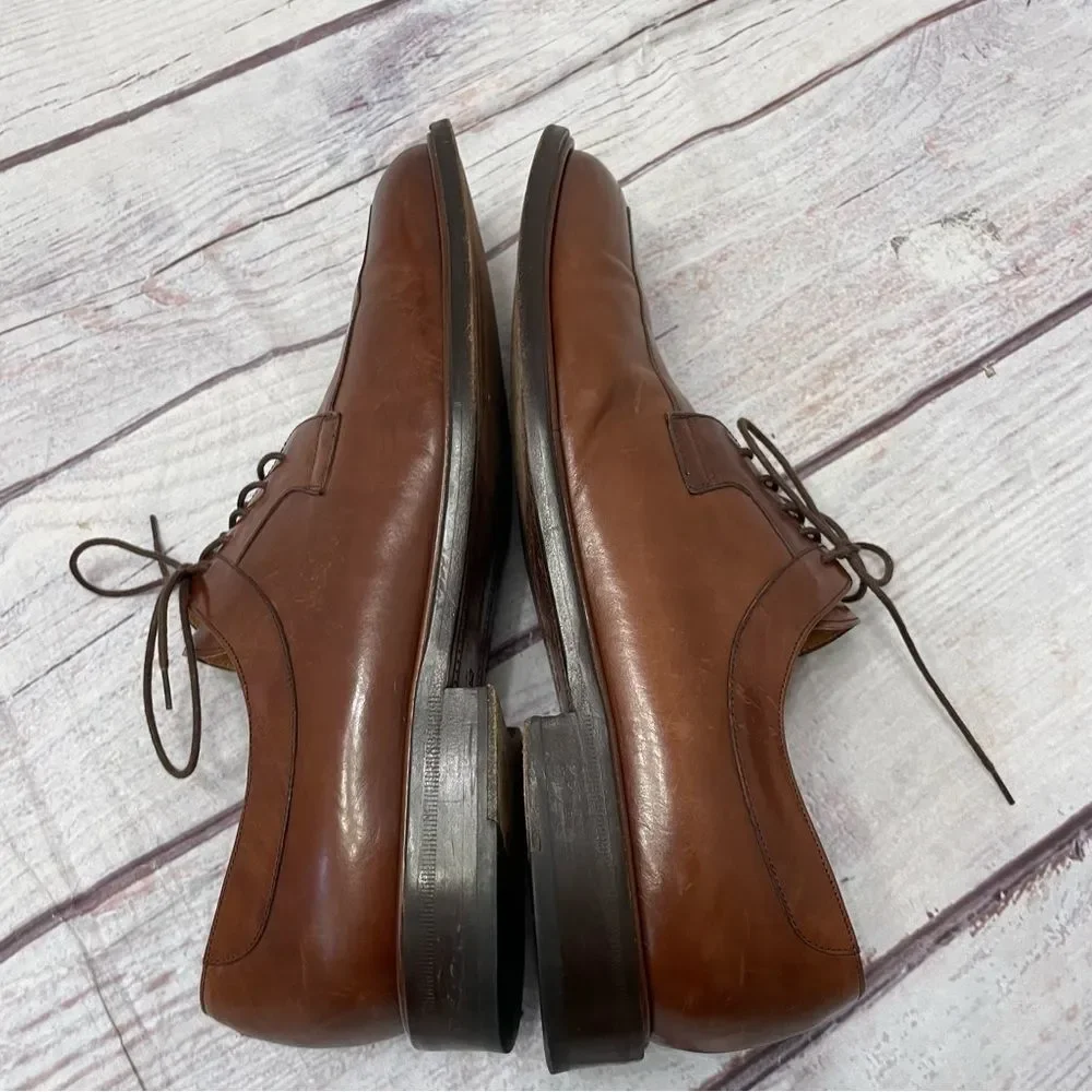 Mezlan Fiore Matte Leather Split Toe Brown Red Derby Lace Up Men’s Size 13